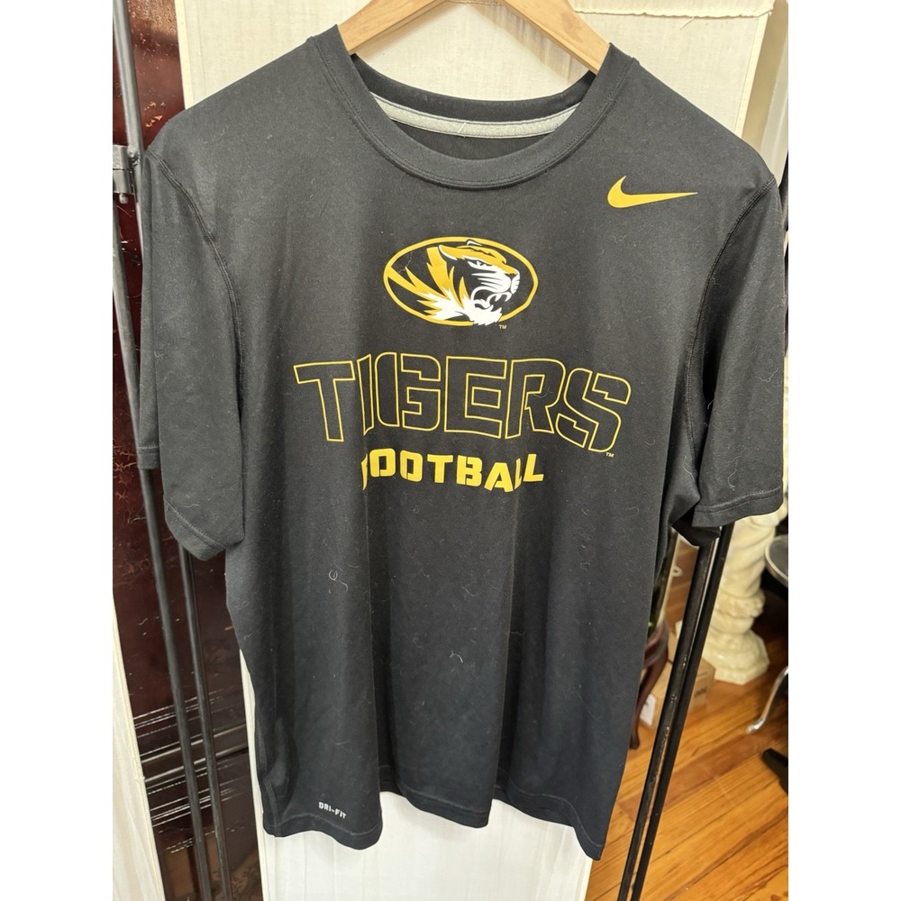 Nike Dri Fit Missouri Mizzou Tigers Sports Medicine Shirt Medium Black